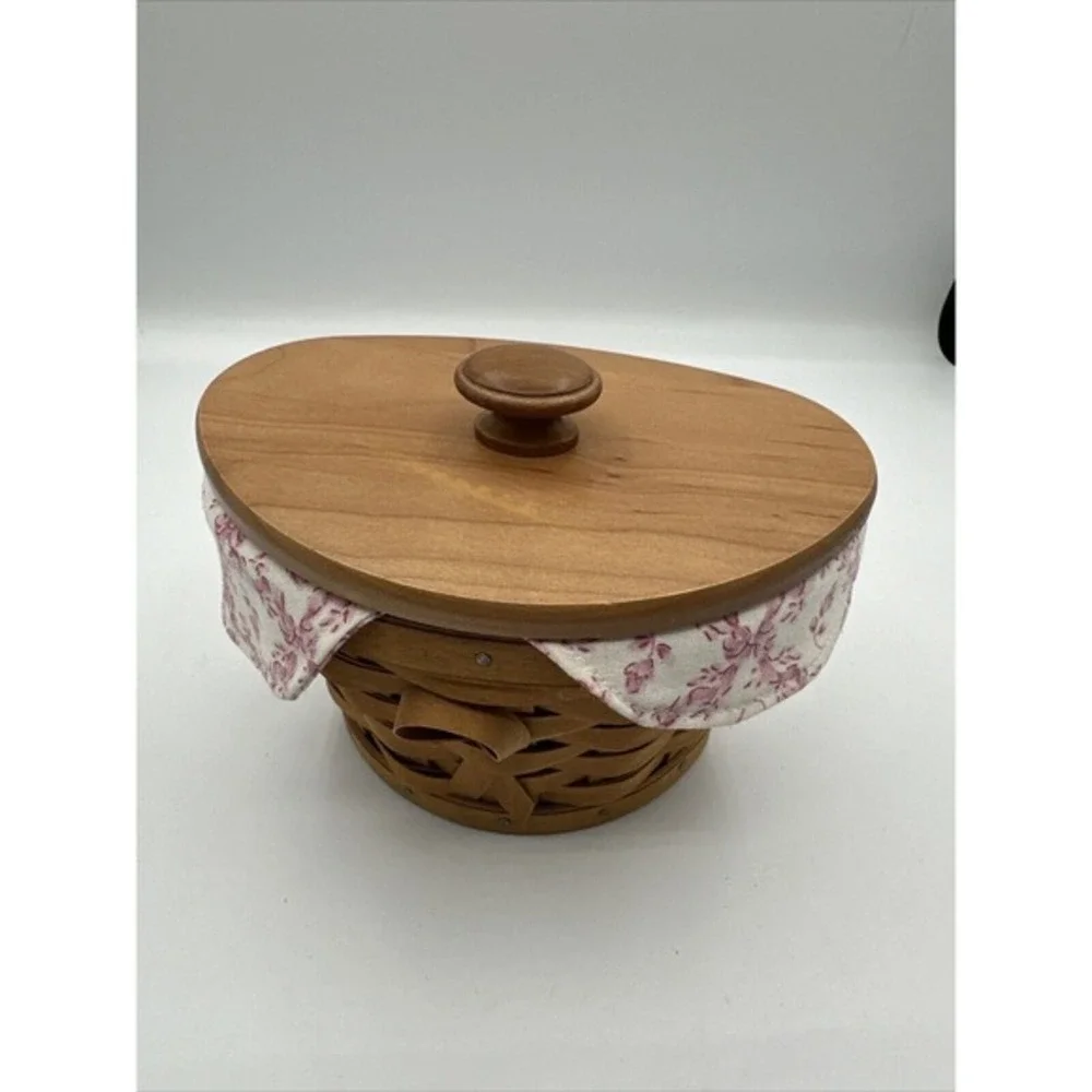 Longaberger 2007‎ Horizon of Hope Basket with Wood Lid Liner and Protector 21-06